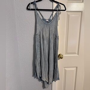 Paper Crane Sky Blue Textured Top